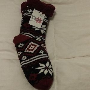 NWT Sherpa cabin socks Sz 9-11